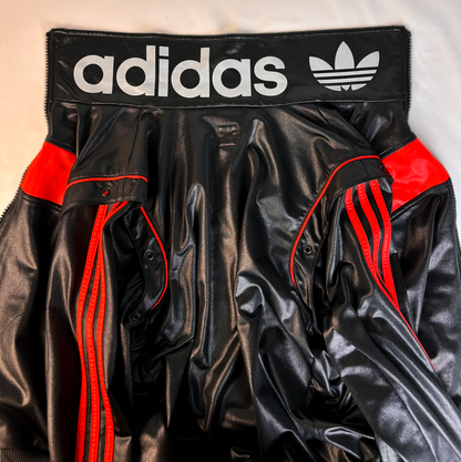 Adidas jacket high neck red